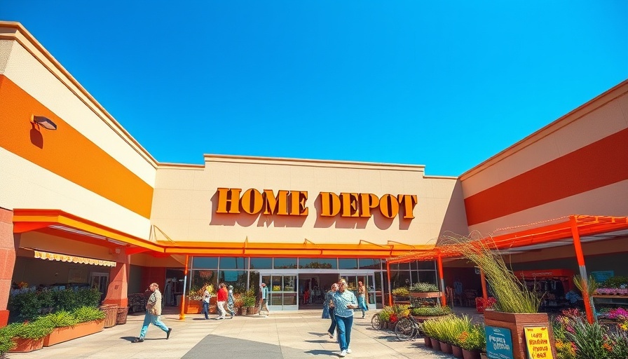 Home Depot acquisition GMS: Storefront with visitors.