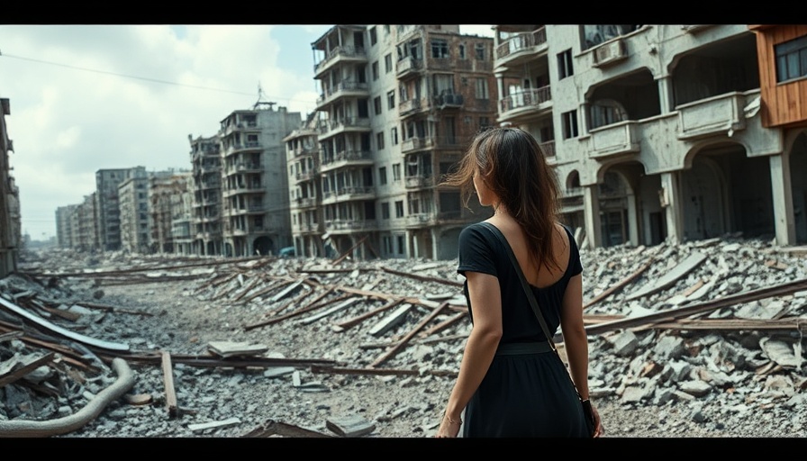 Gaza ceasefire proposal aftermath showing destroyed area with people.