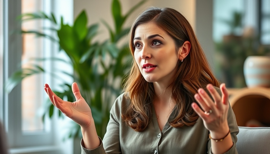 Confident woman discussing Bumble job cuts indoors