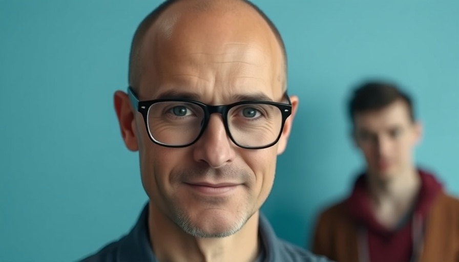 Microsoft job cuts AI discussion featuring a bald man in glasses.