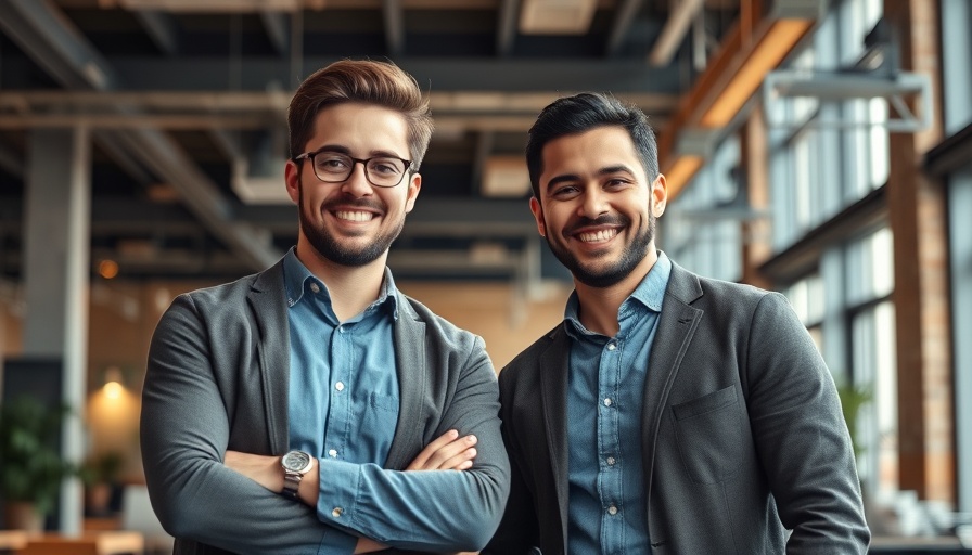 Two young entrepreneurs in a modern office, representing business startup funding.