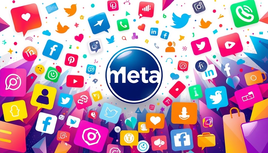 Colorful abstract art with Meta logo and icons represents support issues.