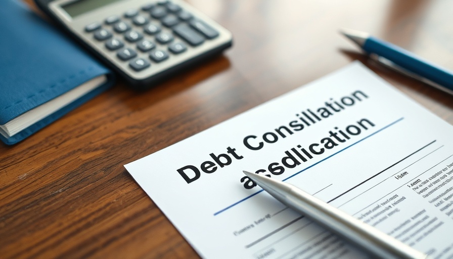 Debt consolidation loan document with pen on desk, pros and cons of debt consolidation.