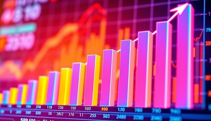 Vibrant digital bar chart illustrating S&P 500 and InvestingPro performance.