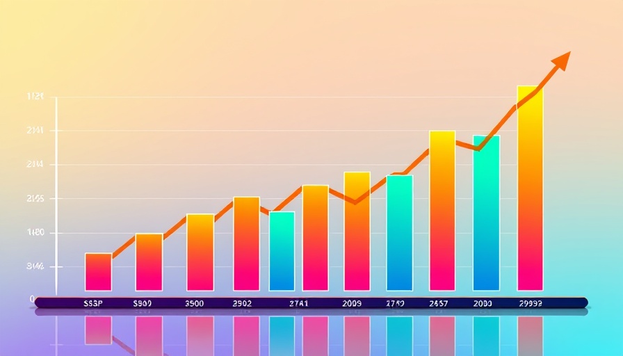 Financial chart comparing S&P 500 and Investing Pro in a business presentation illustration.