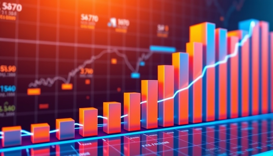 Stock market news graphic featuring S&P 500 chart.