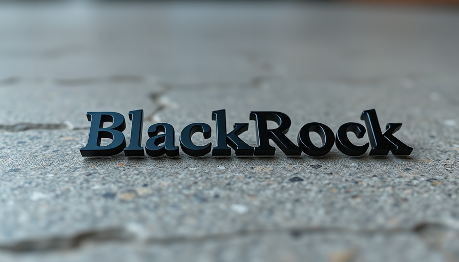 BlackRock logo on stone surface, close-up corporate branding