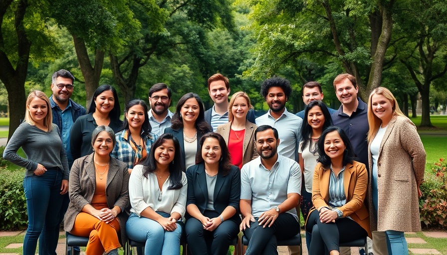 Diverse business founders outdoor gathering for startup funding.