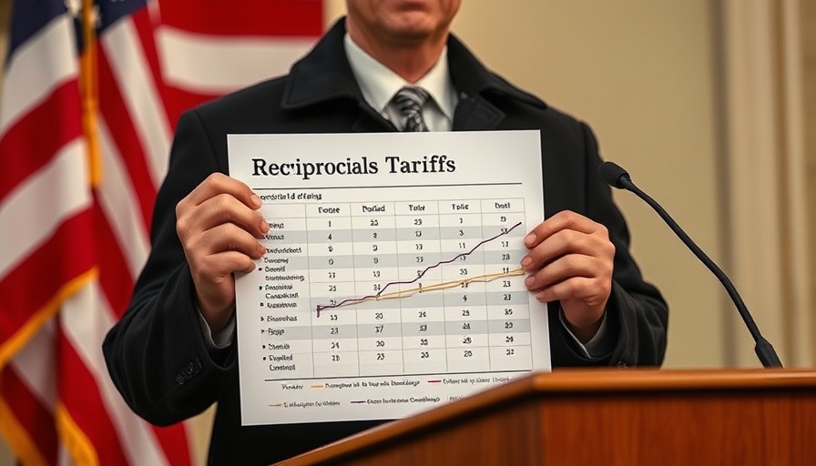 Trump Tariff Deadline July 9: Person holding tariff chart with flag backdrop.