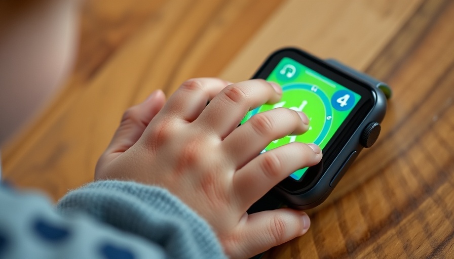 Pinwheel smart watch for kids being used to play a game.