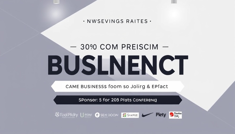 Business startup funding conference event banner with discounted rates.