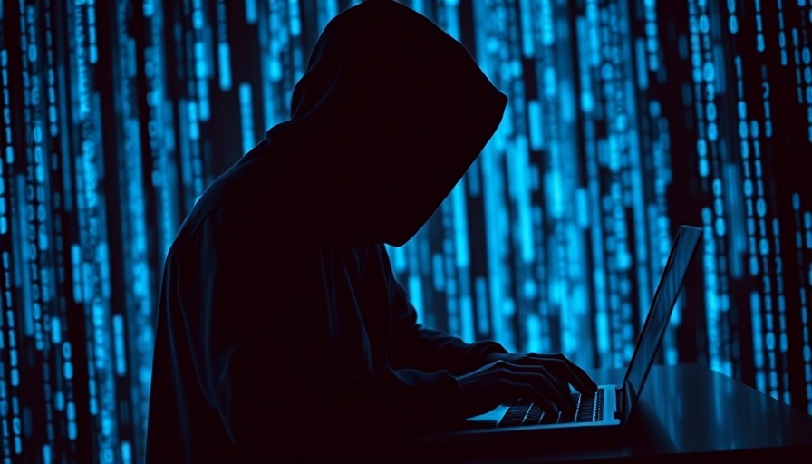 Silhouette of person typing on laptop amid digital code, business startup tips.