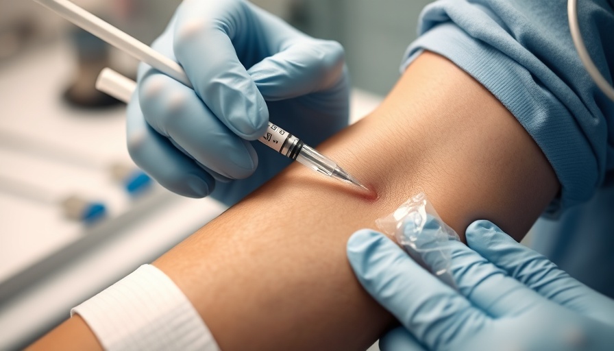 Medical professional drawing blood for liquid biopsies cancer trade-offs.