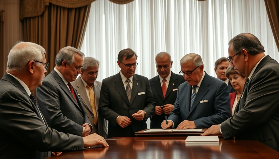 Signing ceremony with prominent figures discussing legislation, Older Americans Act funding threats.