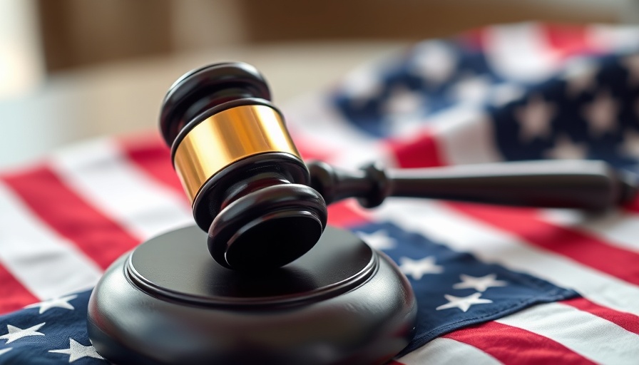 Gavel on American flag symbolizing legal authority in deportation issues.
