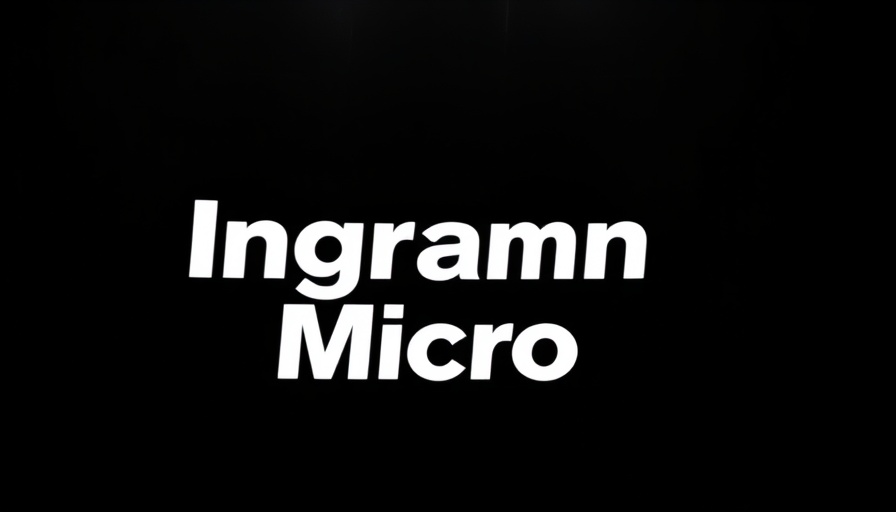 Ingram Micro logo in bold white on black background.