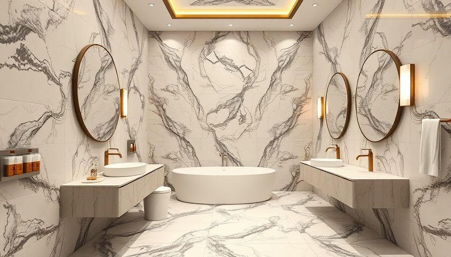Modern bathroom tile designs with sleek marble patterns and ambient lighting.
