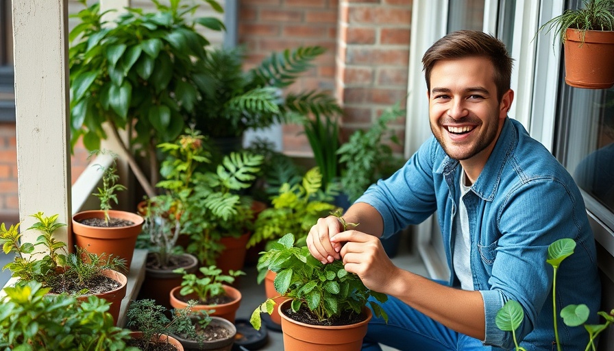 Transform small space into vibrant garden with potted plants.