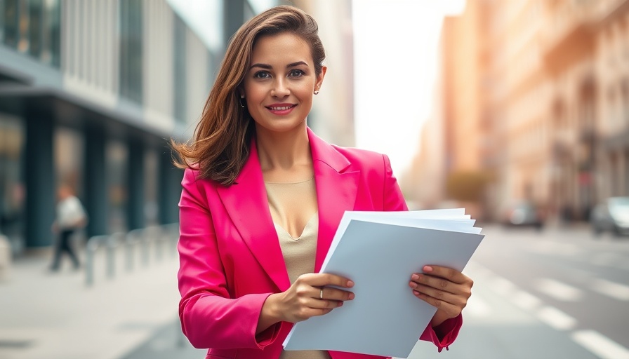 Confident woman in pink blazer representing UK family support scheme £500 million.