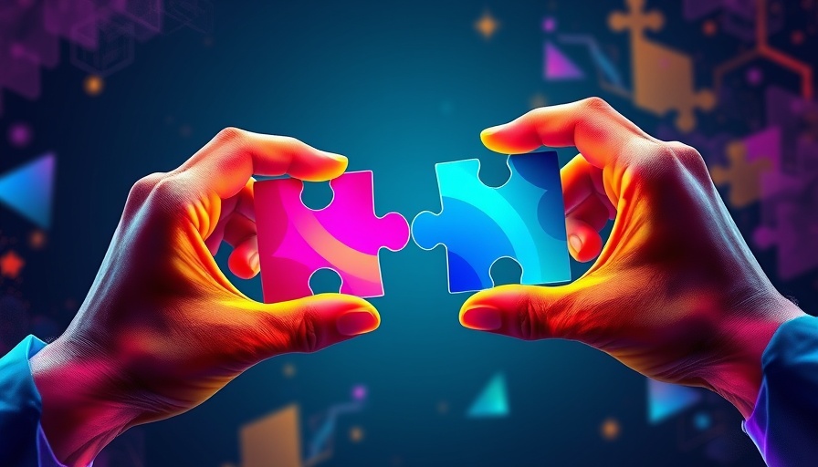 Vibrant abstract puzzle pieces symbolize data industry consolidation AI.