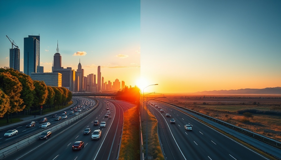Contrast of city and rural driving conditions for 2025 traffic.