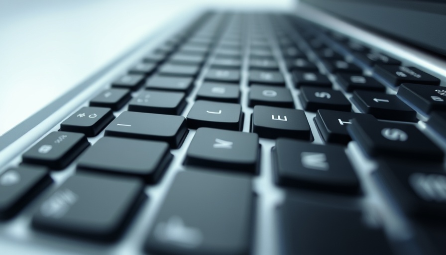 Close-up of a modern keyboard for touch typing tips.