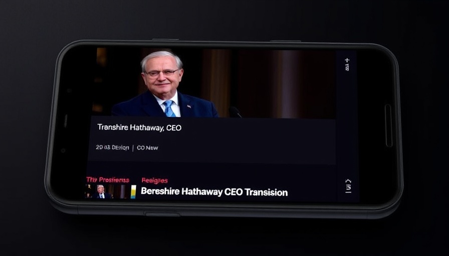 News app with business headlines, Berkshire Hathaway CEO update.