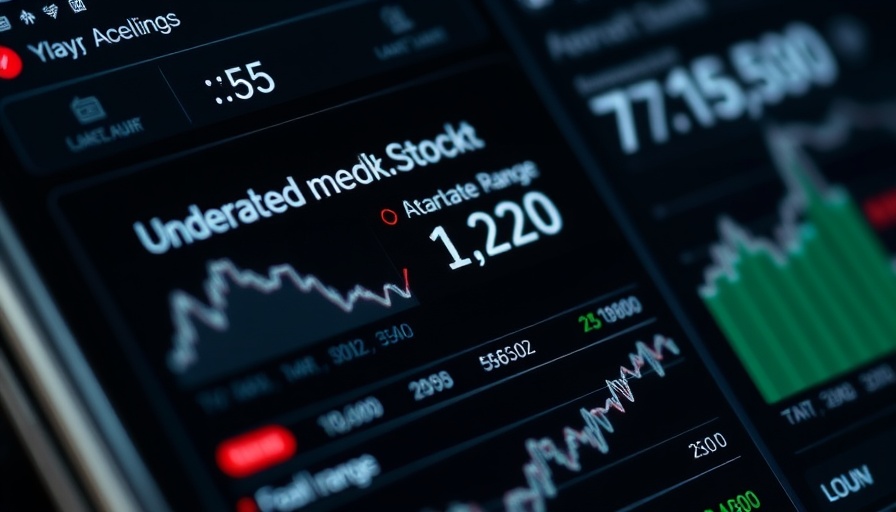 Digital financial dashboard showing undervalued stock analysis.