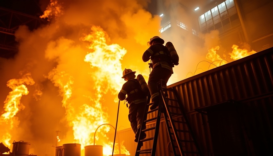 Firefighters respond to warehouse fire in suspected Wagner Group arson attack in London.