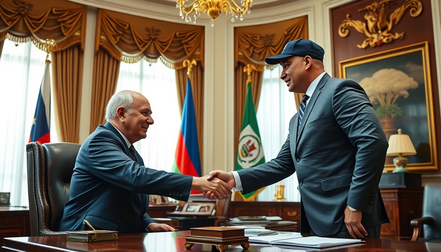 Grok AI conservative bias depicted in formal handshake scene in ornate office.