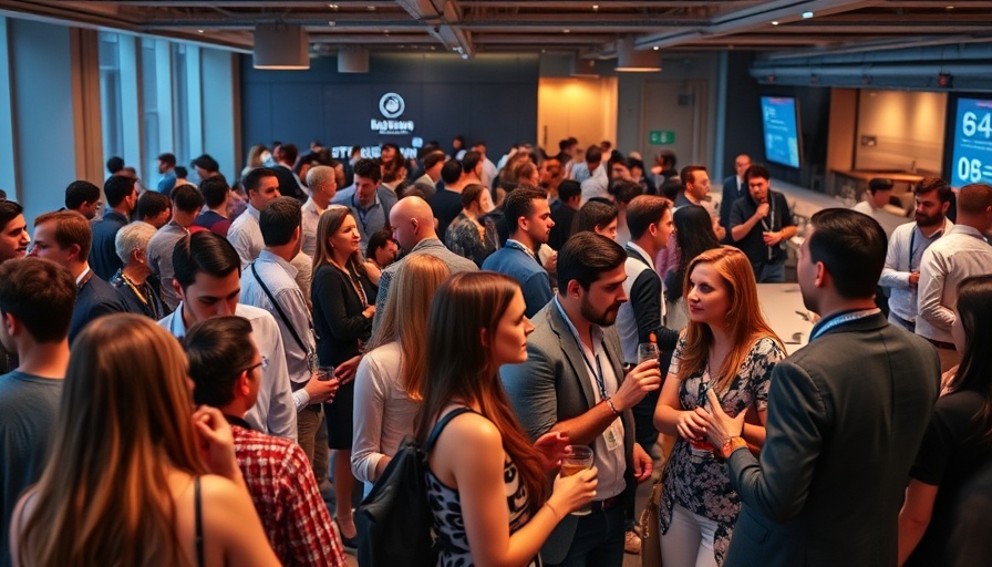 TechCrunch All Stage 2025 events attendees networking at a lively social event.