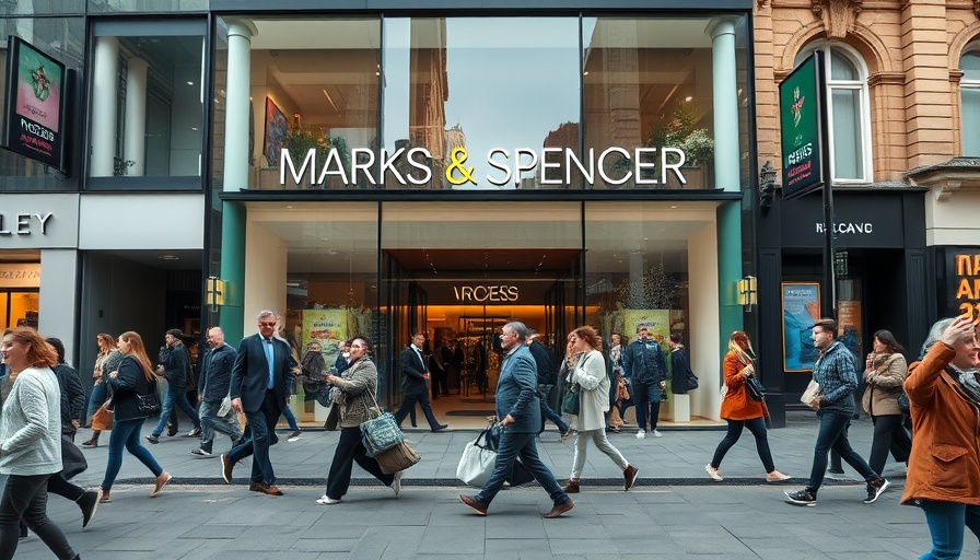 Marks and Spencer storefront with pedestrians; ransomware attack context.