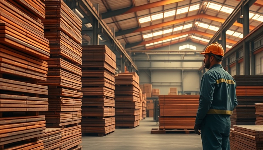 Copper market tariff impact: worker examines copper sheets.