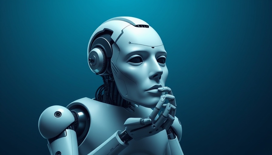 Futuristic robot with human mask, symbolizes replacing CEO with AI Avatar