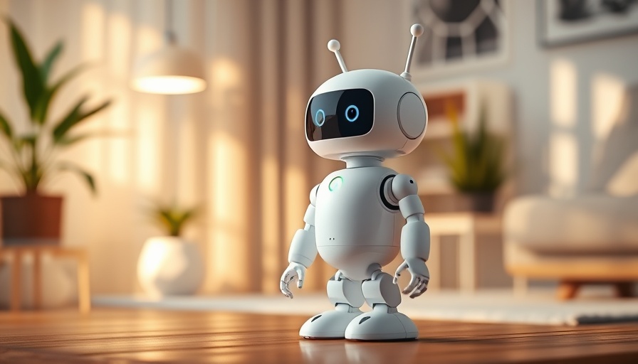 Hugging Face Reachy Mini desktop robot in a warmly lit room