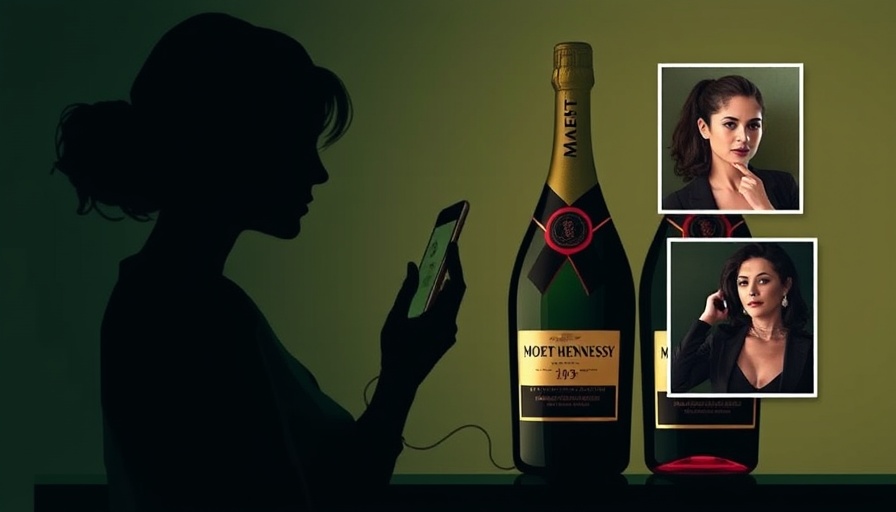 Moët Hennessy branding with silhouettes and Hennessy bottle.