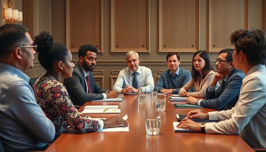 Meeting scene discussing Trump wind power misrepresentation.