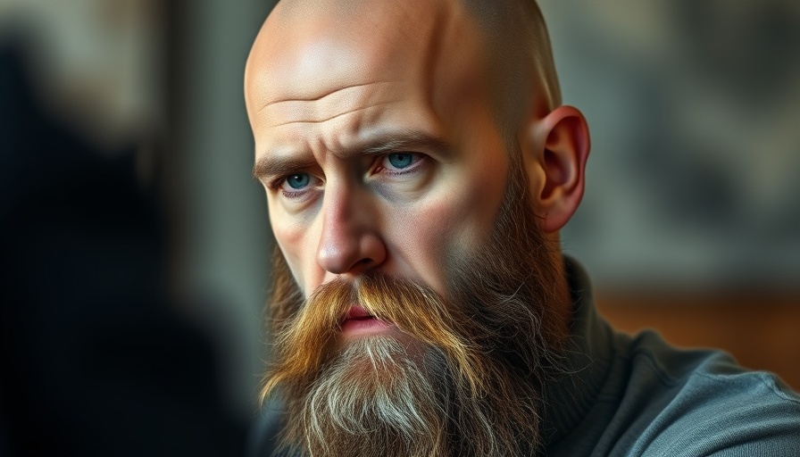 Man with beard discussing Bitchat app security concerns