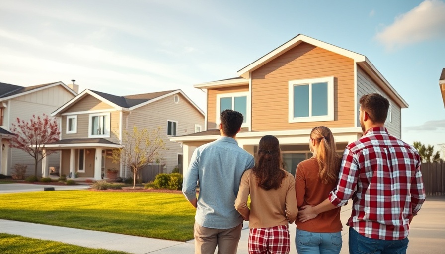 Family considering buying a house out of state; modern suburban home.