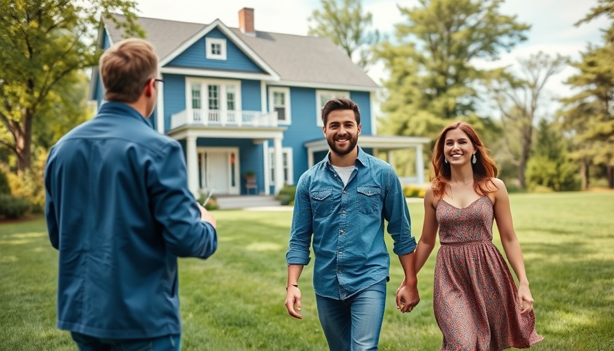 Young couple with realtor viewing a home - Home Buying Process Timeline
