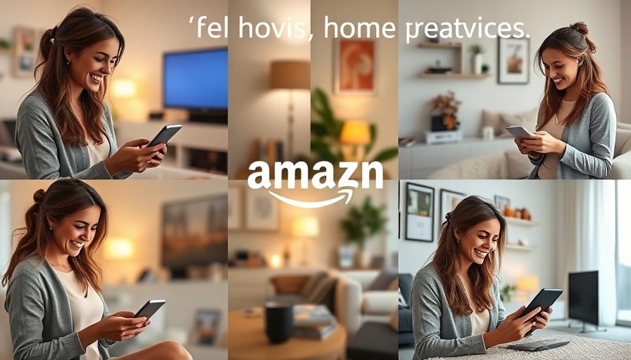 Prime Day Amazon home must-haves collage featuring woman using gadgets.