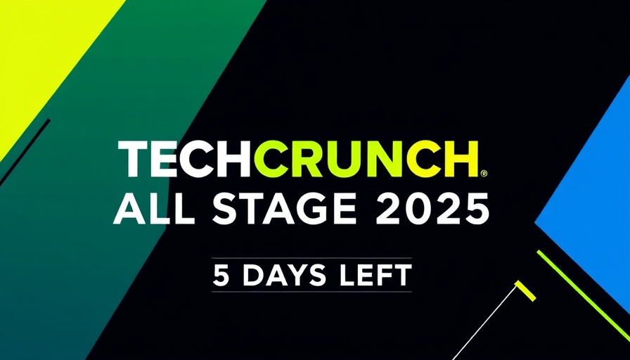 TechCrunch All Stage 2025 event banner with countdown.