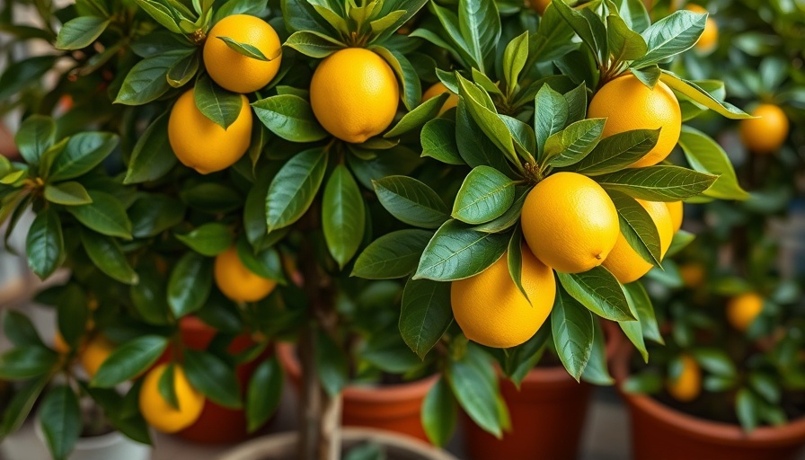 Lemon tree growing in pot indoors; thriving in cold climates.