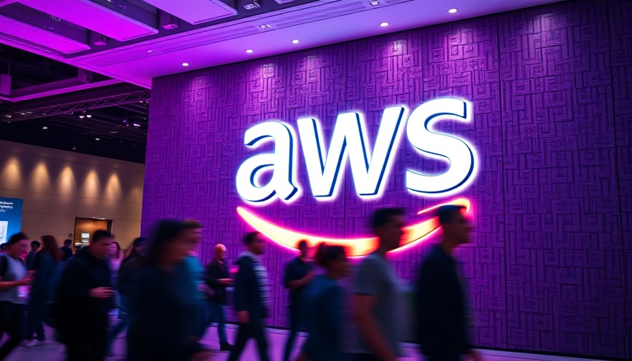 AWS logo at conference highlighting AI agent marketplace