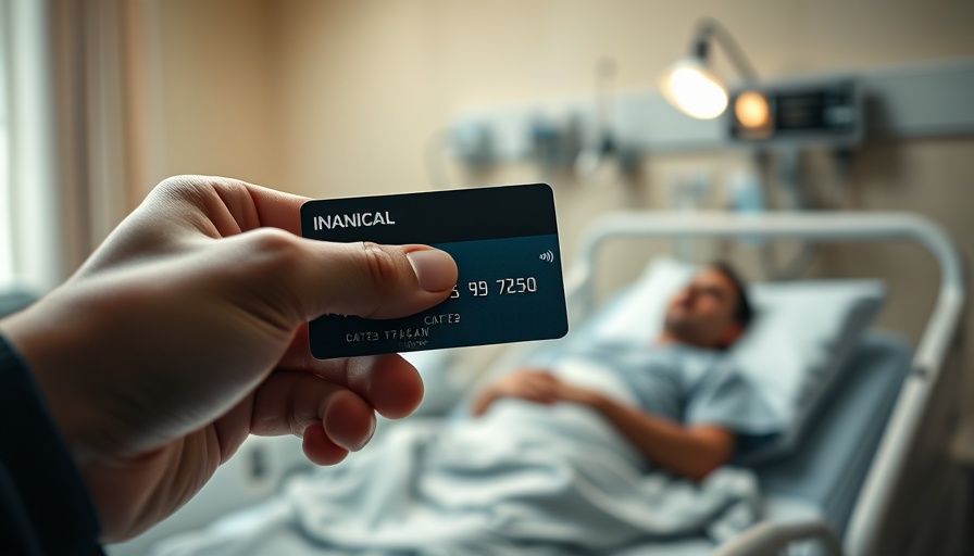 Credit card held over a hospital patient, reflecting on medical debt bankruptcy options.