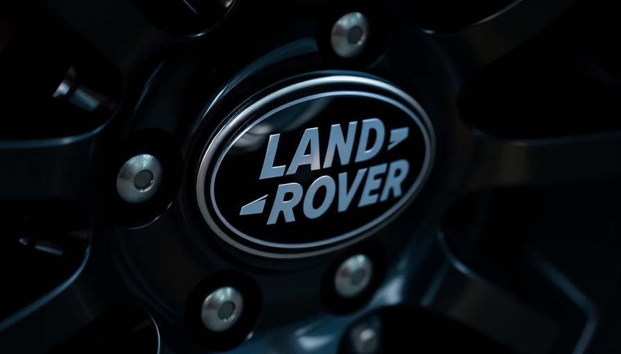 Land Rover emblem on wheel amid Jaguar Land Rover recall.