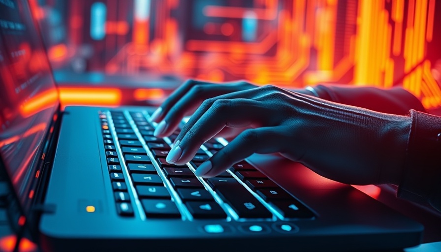 Pixelated hands typing on futuristic keyboard depicting business startup funding.