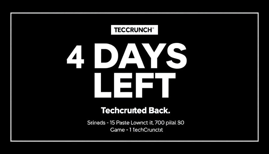 TechCrunch All Stage event, countdown image with details.