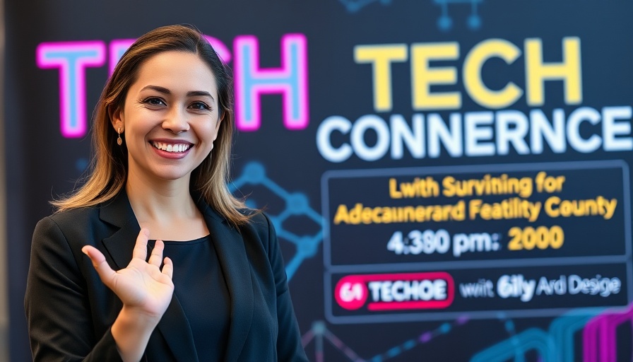 Business startup funding event banner with professional speaker.