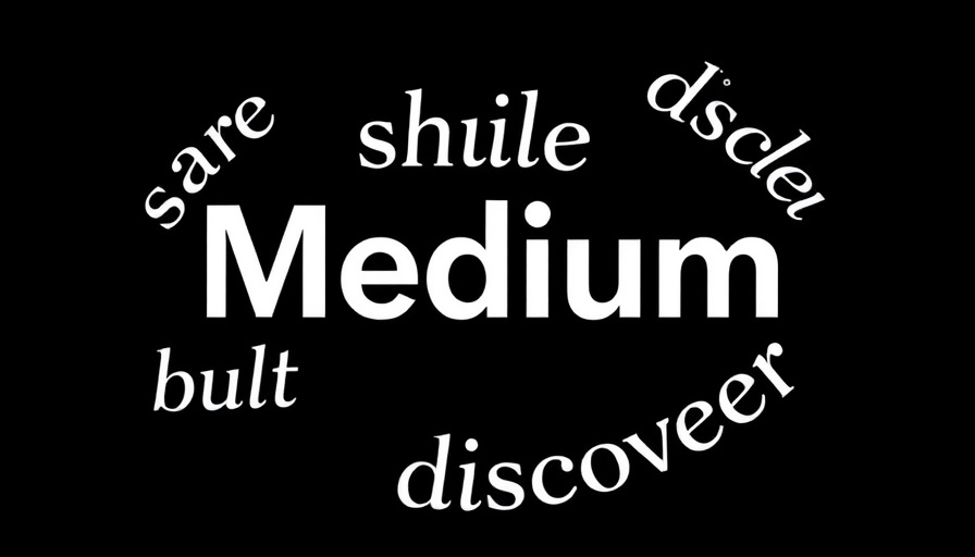 Minimalistic graphic with 'Medium' logo and motivational words.